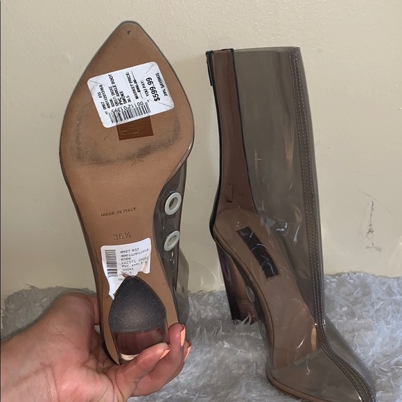 SOLD Dark clear ankle boots - Picture 2 of 4